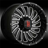20" HAVOK H111 Wheel 🌟 20X9 -12 5X127 🌟 C.B-78.1 Black & Machined Window Rim + Lip